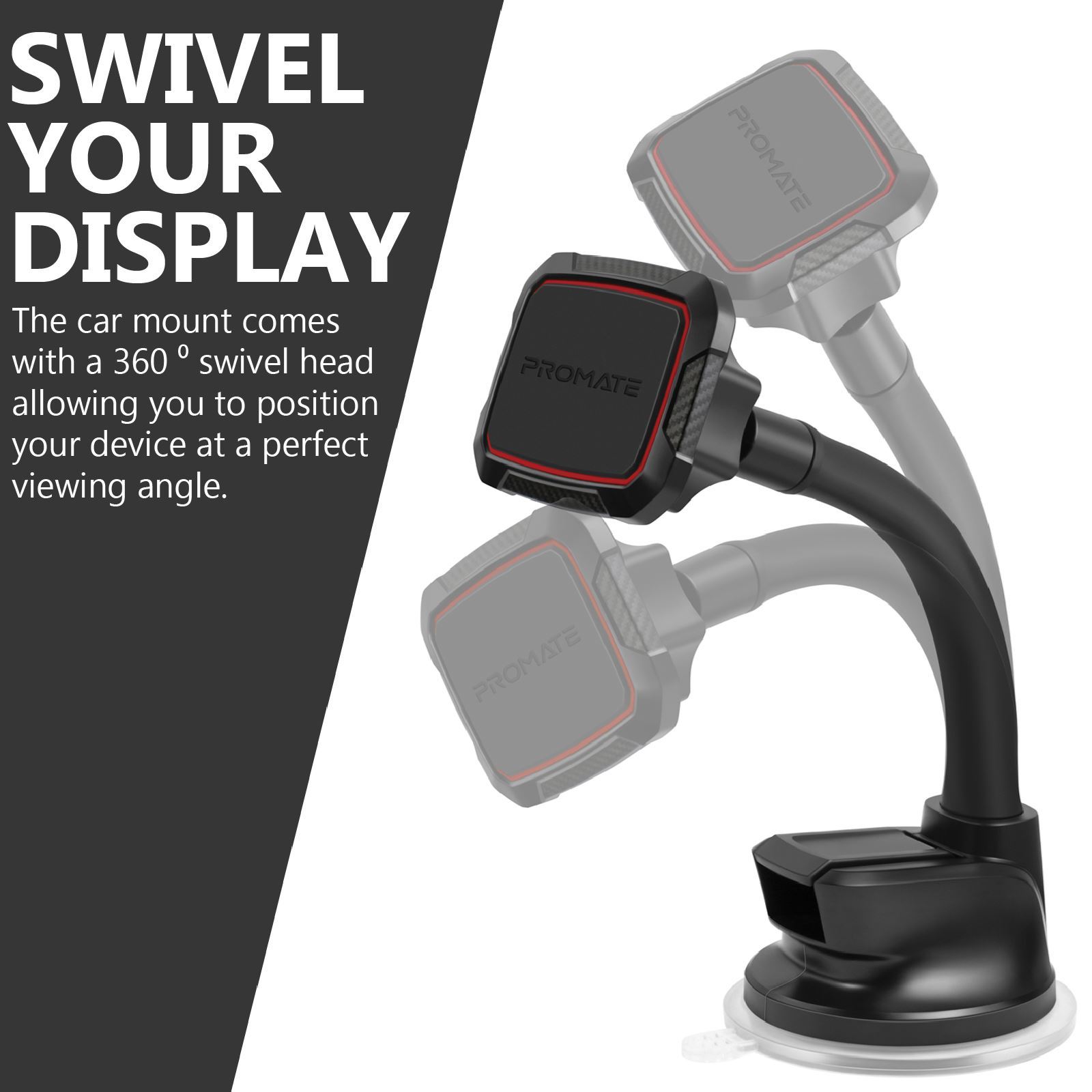 . PROMATE 360 Cradleless Rotatable Car Dashboard Mount with