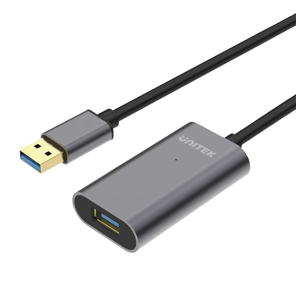 . UNITEK 10m USB 3.0 Aluminium Extension Cable. Builtin Extension