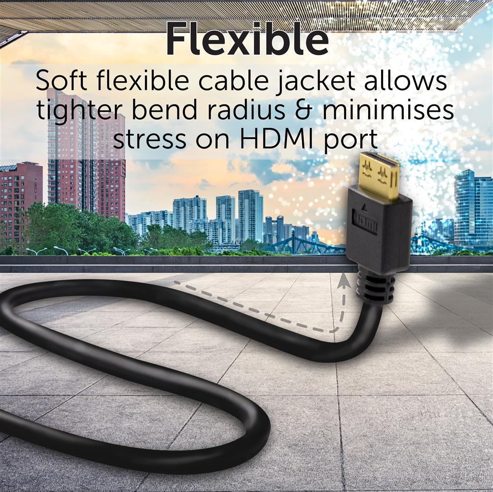 DYNAMIX 10m HDMI High Speed Flexi Lock Cable with Ethernet.